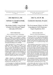 Environment (Wales) Act 2016 (Amendment of 2050 Emissions Target) Regulations 2021 (W.88)
