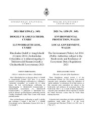 Environment (Wales) Act 2016 (Public Authorities subject to the Biodiversity and Resilience of Ecosystems Duty) Regulations 2021 (W.349)