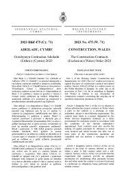 Construction Contracts (Exclusion) (Wales) Order 2023 (W.71)