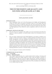 Explanatory Notes to the Environment (Air Quality and Soundscapes) (Wales) Act 2024 (asc 2)