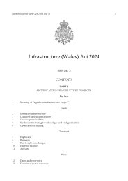 Infrastructure (Wales) Act 2024