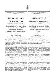 Historic Environment (Wales) Act 2023 (Consequential Provision) (Primary Legislation) Regulations 2024