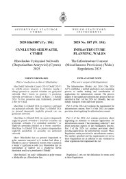 Infrastructure Consent (Miscellaneous Provisions) (Wales) Regulations 2025 (W.154)