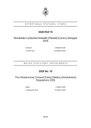 Infrastructure Consent (Fees) (Wales) (Amendment) Regulations 2026