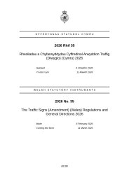 Traffic Signs (Amendment) (Wales) Regulations and General Directions 2026
