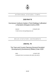 Town and Country Planning (General Permitted Development) (Amendment) (Wales) Order 2026