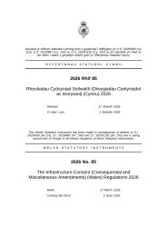Infrastructure Consent (Consequential and Miscellaneous Amendments) (Wales) Regulations 2026