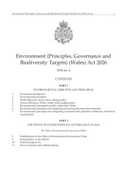 Environment (Principles, Governance and Biodiversity Targets) (Wales) Act 2026