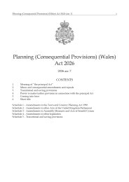 Planning (Consequential Provisions) (Wales) Act 2026