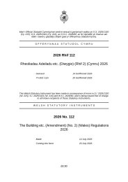Building etc. (Amendment) (No. 2) (Wales) Regulations 2026