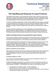Handling and disposal of lamp products