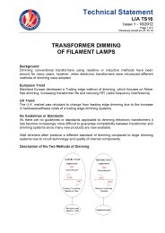 Transformer dimming of filament lamps