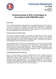 Commissioning of DALI controlgear in accordance with EN 62386 series