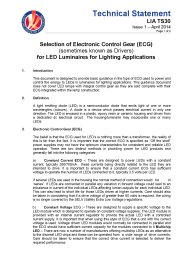 Selection of electronic control gear (ECG) (sometimes known as drivers) for LED luminaires for lighting applications