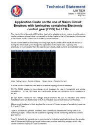 Application guide on the use of mains circuit breakers with luminaires containing electronic control gear (ECG) for LEDs