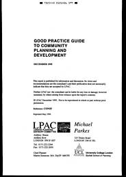 Good practice guide to community planning and development