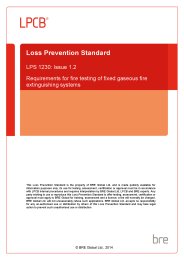 Requirements for fire testing of fixed gaseous fire extinguishing systems. Issue 1.2