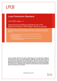Requirements and testing procedures for the LPCB approval and listing ...