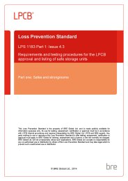 Requirements and testing procedures for the LPCB approval and listing of safe storage units. Part 1: Safes and strongrooms. Issue 4.3