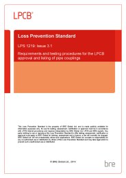 Requirements and testing procedures for the LPCB approval and listing ...