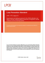 Requirements and testing procedures for the LPCB certification and listing of intruder resistant building components, strongpoints, security enclosures and free-standing barriers. Issue 8.1