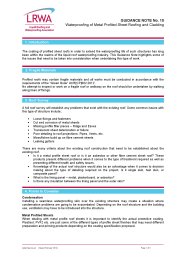 Waterproofing of metal profiled sheet roofing and cladding