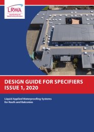 Design guide for specifiers - liquid applied waterproofing systems for roofs and balconies