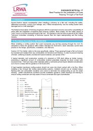 Best practice for the installation of flues passing through a flat roof