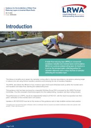 Guidance for the installation of water flow reducing layers in inverted roofs