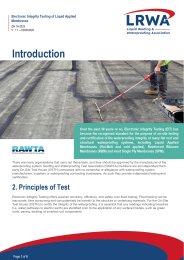 Electronic integrity testing for liquid applied membranes