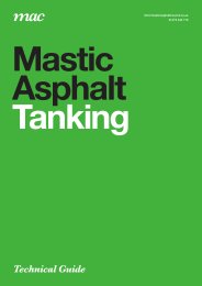 Mastic asphalt tanking