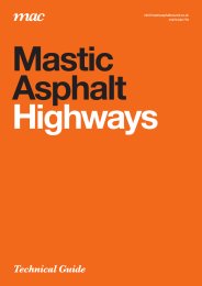 Mastic asphalt highways