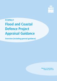Flood and coastal defence project appraisal guidance: Overview (including general guidance): A procedural guide for operating authorities