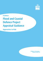 Flood and coastal defence project appraisal guidance: Approaches to risk: A procedural guide for operating authorities