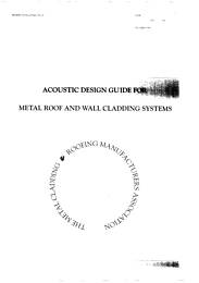 Acoustic design guide for metal roof and wall cladding systems