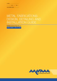 Metal fabrications - design, detailing and installation guide