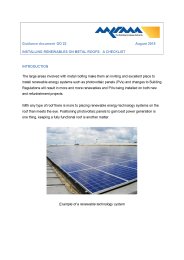 Installing renewables on metal roofs - a checklist