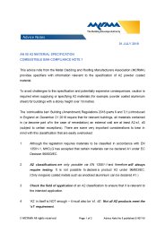 Advice note 5: A2 material specification - combustible ban compliance note 1