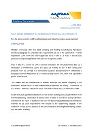 MCRMA statement on CE marking of roof walkway products