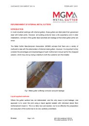 Refurbishment of internal metal gutters