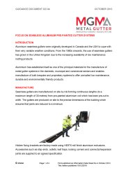 Focus on seamless aluminium pre-painted gutter systems