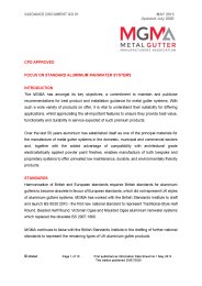 Focus on standard aluminium gutter systems
