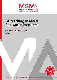 CE marking of metal rainwater products