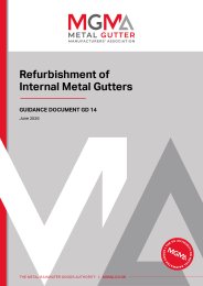 Refurbishment of internal metal gutters