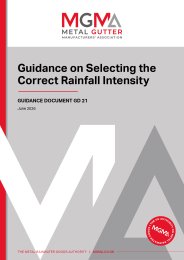 Guidance on selecting the correct rainfall intensity