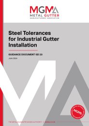 Steel tolerances for industrial gutter installation