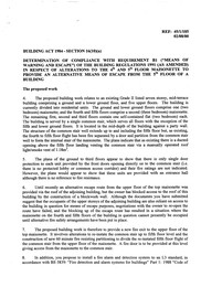 B1 (Means of warning and escape) - Alterations to the 4th and 5th floor maisonette to provide an alternative means of escape from the 5th floor of a building