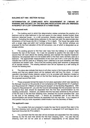 Determination of compliance with requirement B1 (means of escape) of the building regulations 2000 - in respect of a loft conversion at a farm house