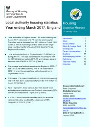 Local authority housing statistics: year ending March 2015, England