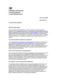 Letter giving an update on the NPPF timetable